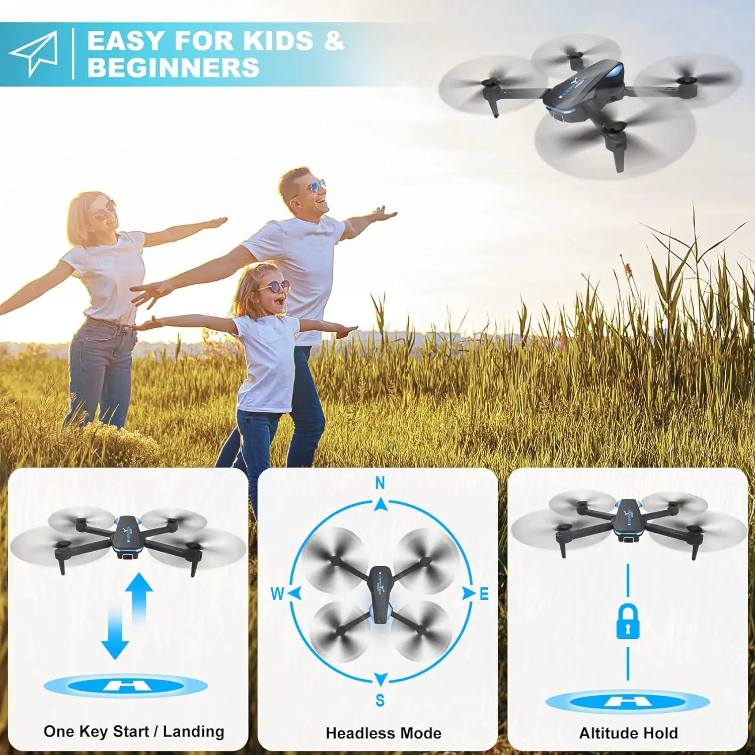 Hiturbo Drone with 1080P Camera for Beginners and Kids - 81r4kfahe5l._ac_sl1500_